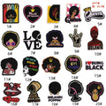 Computer Embroidery Iron on Cute Black Girl Patches for Clothing Bag Decoration