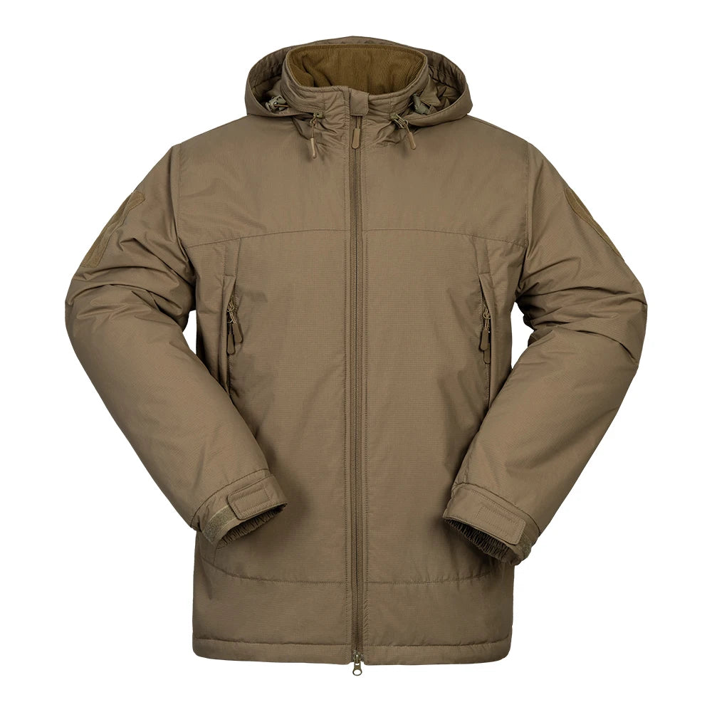 FRONTER 2025 Outdoor Cotton Jackets Tactical Khaki Jacket Waterproof Coat Packable F7