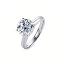 Fashion 3ct Luxury S925 Universal Diamond Heart Shaped Ring New Arrival Silver Plated Fashion Rings