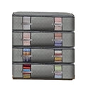 Extra-Large Foldable Clear Window Under Bed Quilt Blankets Comforters Storage Bins Cloth Storage Bags with Strong Handle