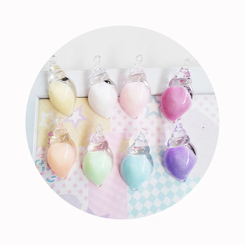 Wholesale Conch Flat Back Resin Drinks Bottle Charms for Jewelry Phone Case Decoration