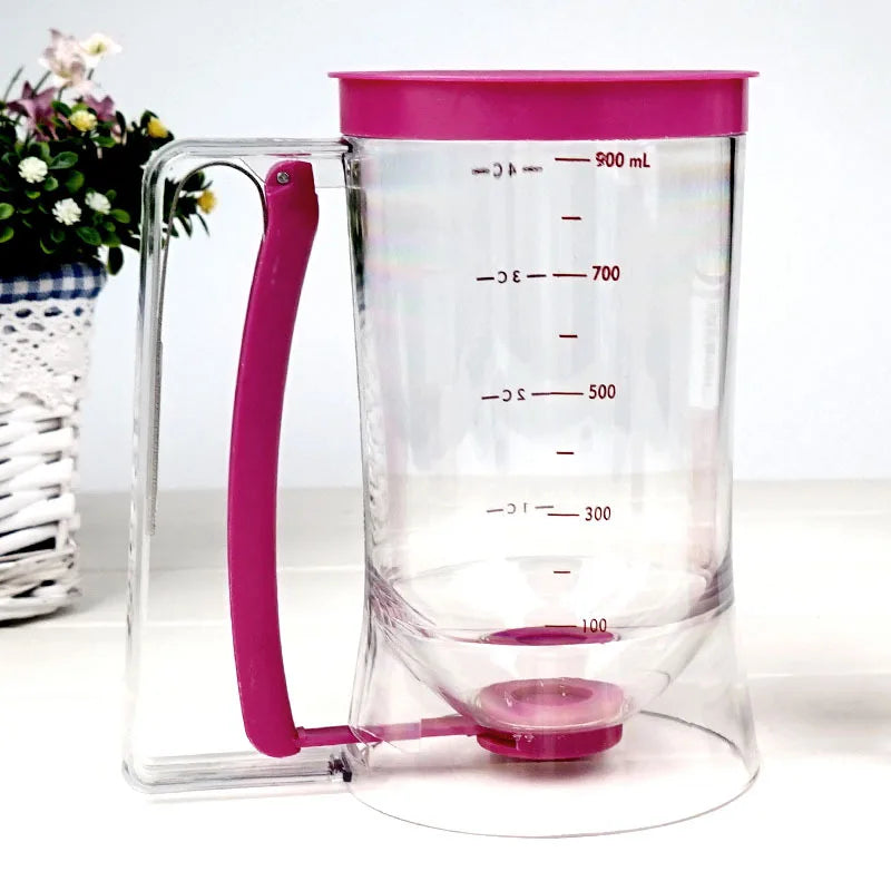 Pancake Batter Dispenser Kitchen Must Haves Tools Easy Pour Baking Supplies for Griddle Pancake Maker with Measuring Label