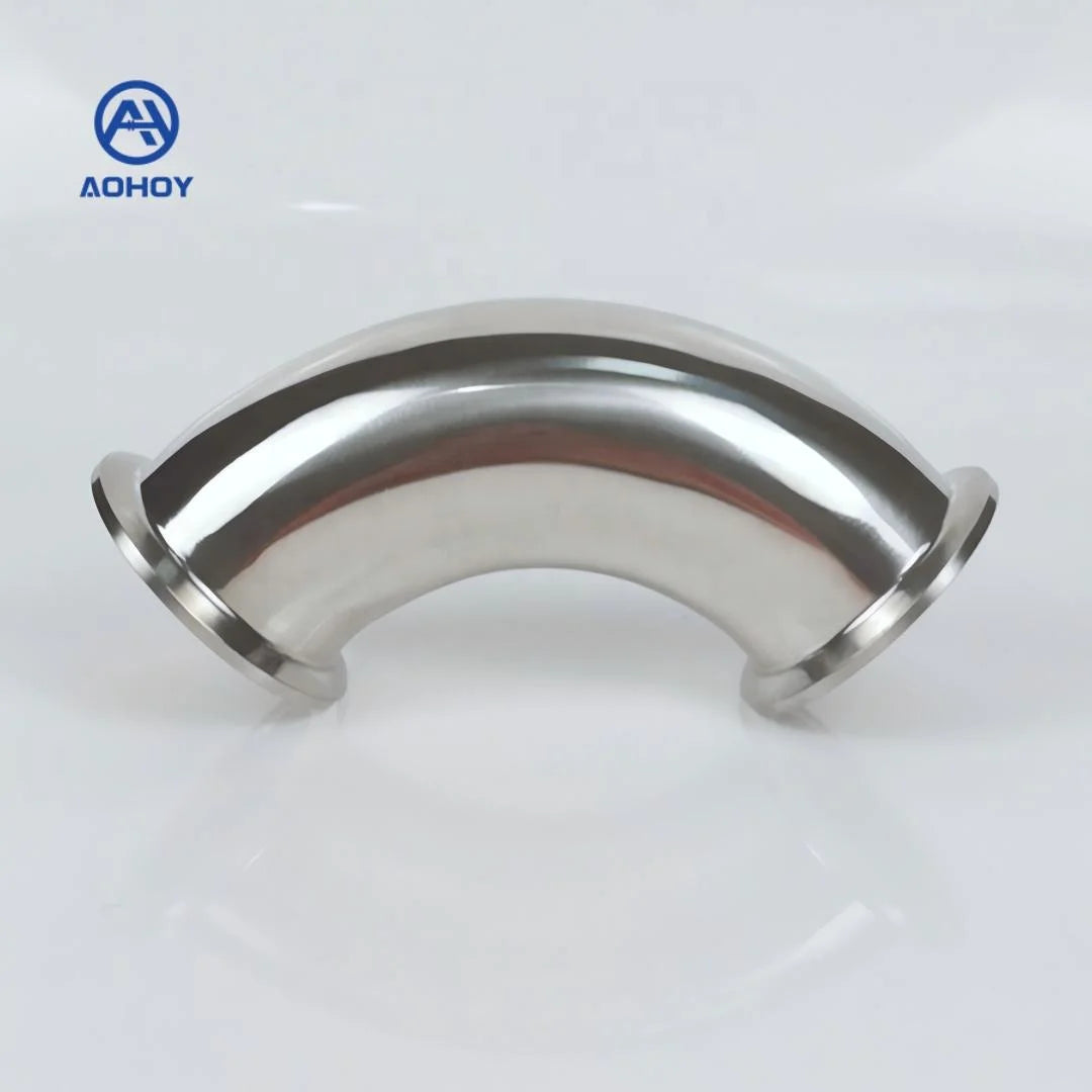 Aohoy Wholesale Bulk Order Inox 304 316l Dairy Bends Pipe 1 1.5 2 Stainless Steel Polished 90 Degree Tri Clamp Elbow Supplier