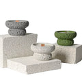 Custom Frosted Candle Vessels Mushroom Shape Cement Candle Container Home Decoration Christmas Colored Concrete Candle Jar
