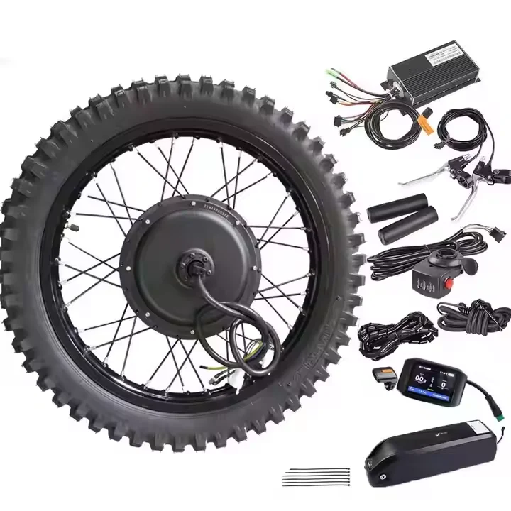 1500W-3000W Ebike Conversion Kit 20-27.5" with LCD Display IP65 Waterproof 70km/h Speed Lithium Battery (8-25Ah)