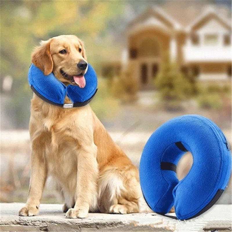 Best Seller Core Protective Cone Soft PVC Recovery Pets Cat E-Collar Dog Inflatable Collar Dog Recovery Collar