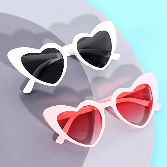 Bachelorette Love Heart Shaped Sunglasses for Bride to Be Party Women Vintage Mod Style Retro Glasses Border Custom Color