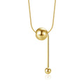SC Wholesale 2022 Fashion 18K Plated Gold Jewelry Stainless Steel Necklace Ball Pendant Necklace for Women