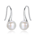 CZCITY Korean Style Freshwater Pearl S925 Sterling Sliver Ladies Hook Earrings