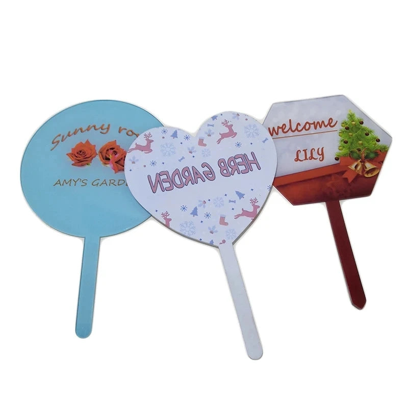 100*150*4mm Sublimation Acrylic Cake Toppers Blanks for DIY Christmas Wedding Graduation Engagement Anniversary Decorations