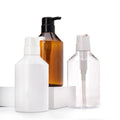 Luxury 500ml Clear PET Bottle with Pump Sprayer 300/400/600ml White Shampoo Body Wash Conditioner Packaging