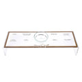 Judaica Jewish Rosh Hashanah Gift Removable Glass Honey Dish Clear Raised Acrylic Lucite Simanim Tray