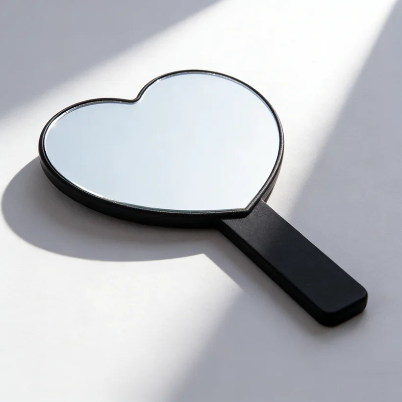 Custom Logo Bronze 1x Small Glass Handheld Makeup Mirror Personalized Desktop Style Private Label Cosmetic Use Hand Mirror