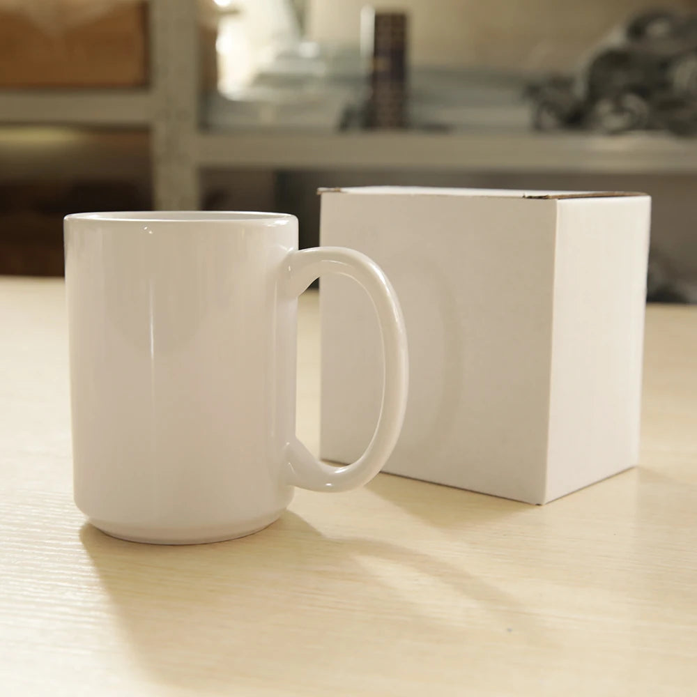 Sublimation Mugs 15 oz Us Warehouse Wholesale Blank With Box 15oz Ceramic Coffee Mug 15 oz Sublimation Mugs