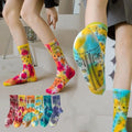 Wholesale Streetwear Bandana Tie Dye Socks Men Unisex Fashion Hip Hop Skateboard Cotton Crew Socks