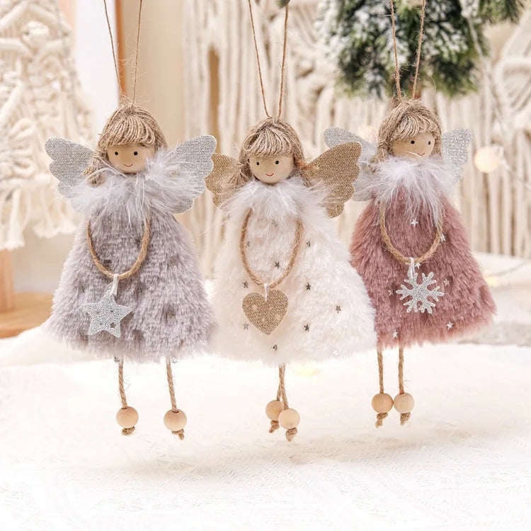 2024 New Year Gift Novelties Cute Christmas Angel Doll Xmas Tree Ornament Noel Decoration for Home Natal Navidad 2024 Decor