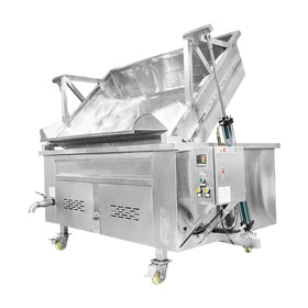 In-Smart Industrial Commercial Stainless Steel Electric Gas Fryer 24KW-96KW Automatic Stir Batch Type for Fish Potato Chips