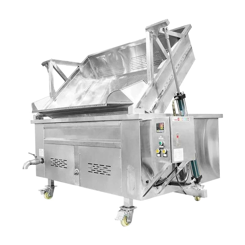 In-Smart Industrial Commercial Stainless Steel Electric Gas Fryer 24KW-96KW Automatic Stir Batch Type for Fish Potato Chips