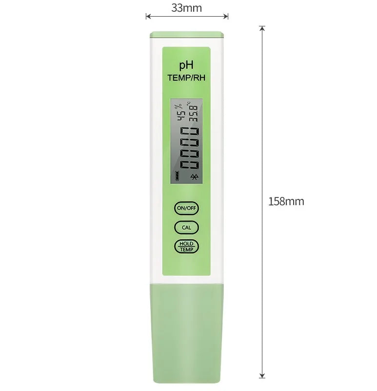 PH/Temperature/Humidity Meter Bluetooth-compatible APP Online Water Quality Tester ATC Durable Plastic 5L for Aquarium Swimming