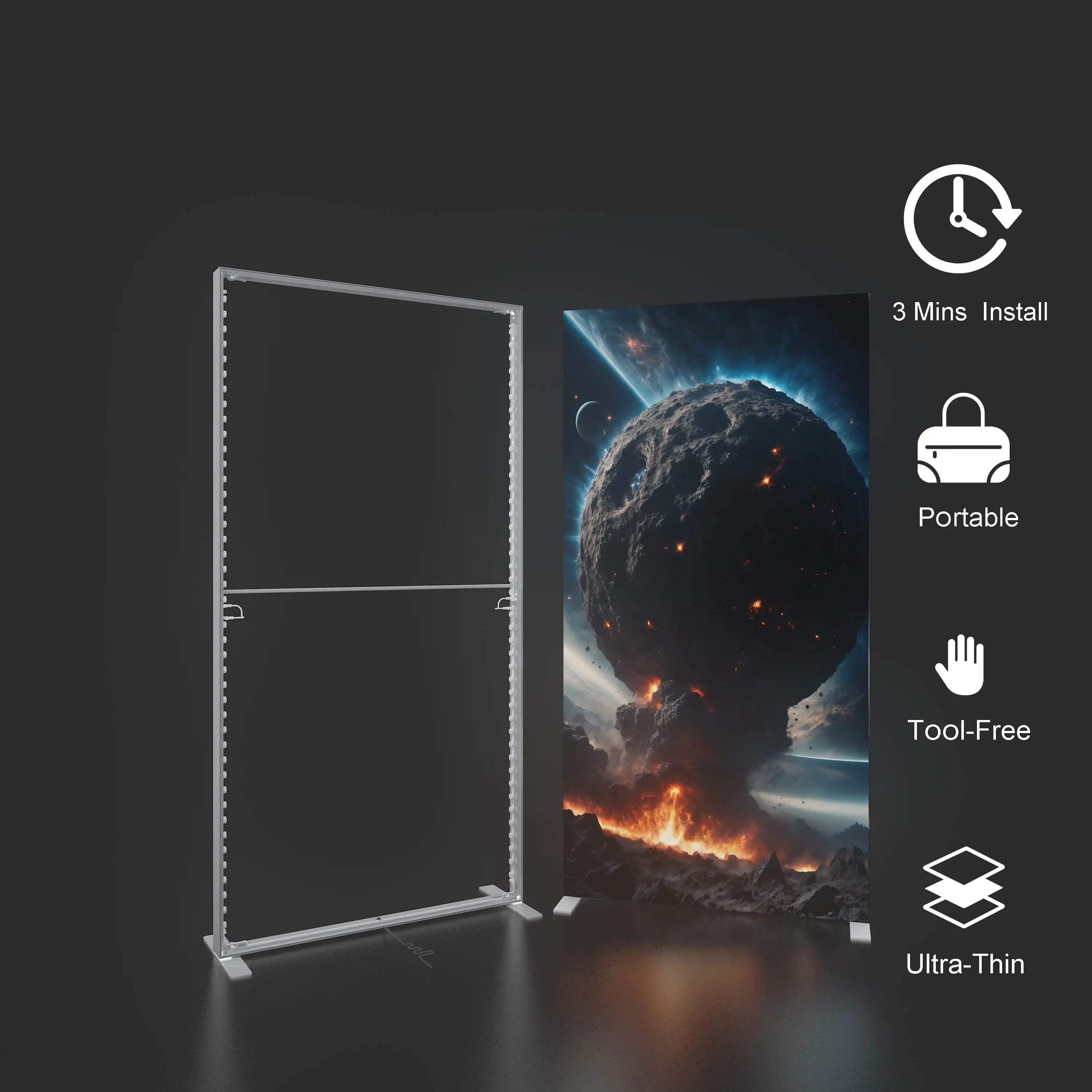 Seg Lightbox Booth Advertising Tradeshow Exhibition Booth Display Tension Fabric Backdrop SEG Pop up Led Backlit Modular Display