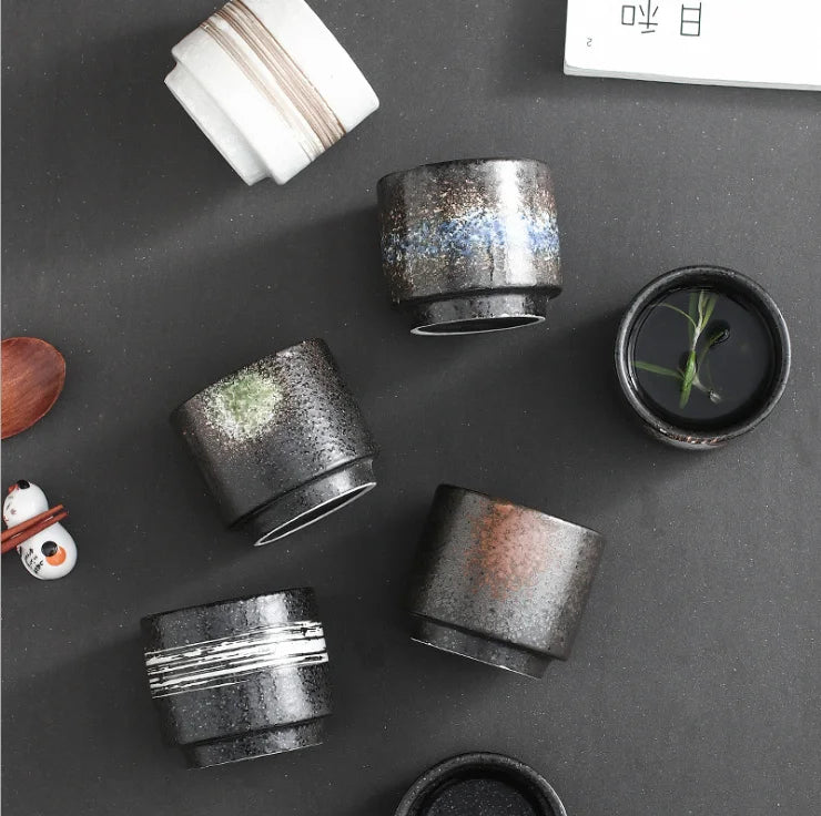 2023 Hot Selling Japanese Style Ceramic Coffee Cups With Different Colors