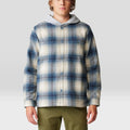 New Arrival Men's Casual Hooded Snap Front Button Closure Flannel Shackets With Pockets