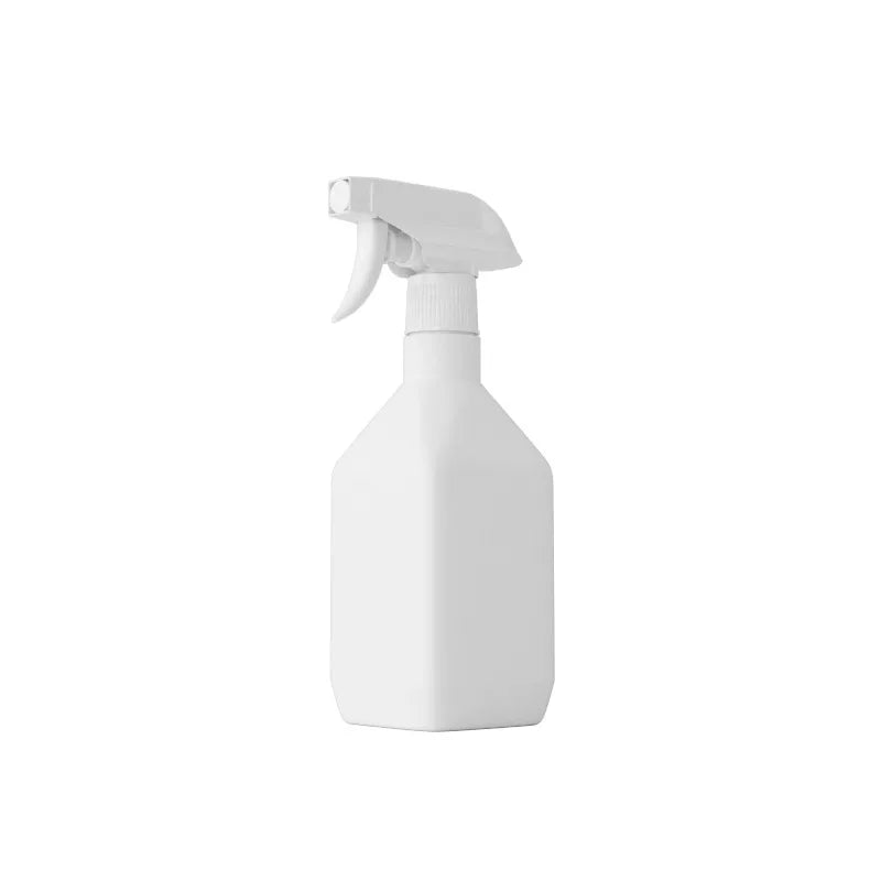 Body Spray Bottle 500ml High Capacity Soft Touch Slant Shoulder White Plastic square Bottle Trigger Plastic Spray Bottle 500ml