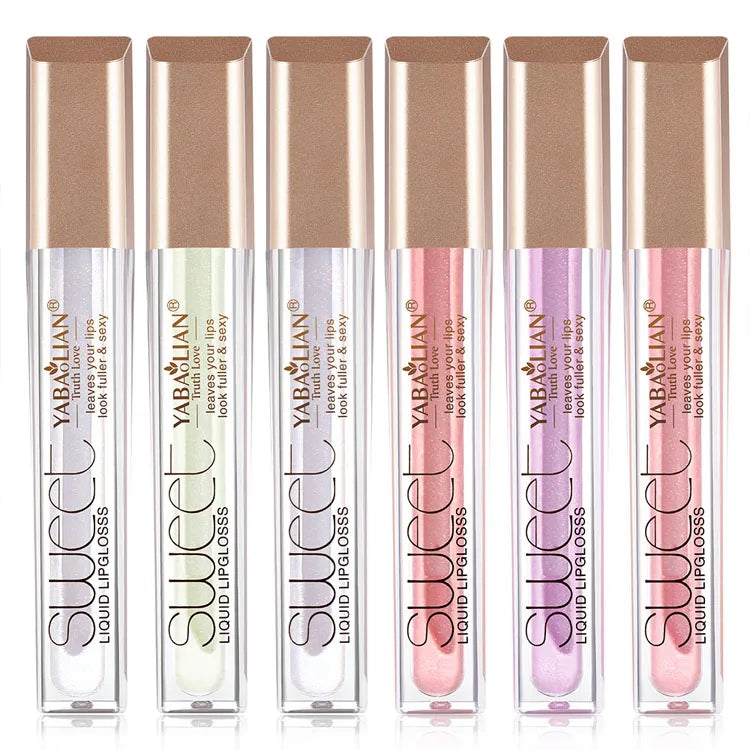 YABAOLIAN Moisturizing Refreshing Shining Glossy Lip Glaze Crystal clear Mirror Vegan Lip Gloss