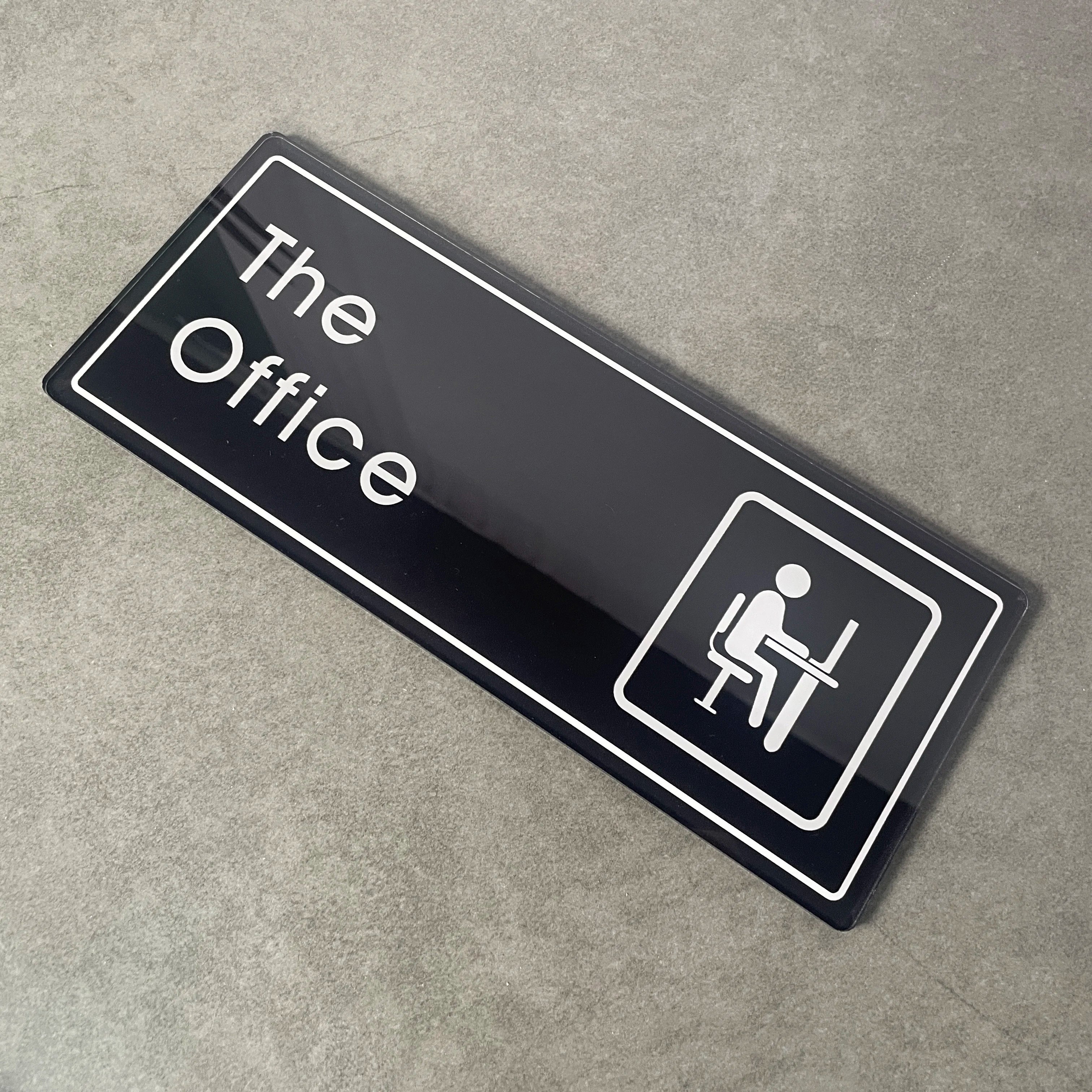 USA Warehouse Hot Selling Premium Acrylic the Office Sign for Office Doors High-Quality Door Plaque Room Identifier