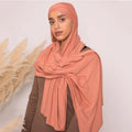 Zifeng OEM Bufandas De Algodon Convenient Cross Binding Scarf Cotton Jersey Hijab