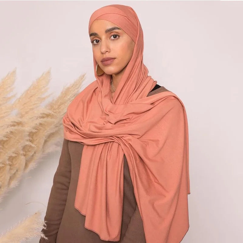 Zifeng OEM Bufandas De Algodon Convenient Cross Binding Scarf Cotton Jersey Hijab