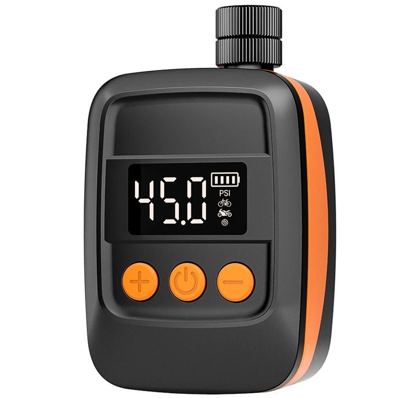 Mini Electric Bike Pump 150PSI Cordless Portable Air Plastic LCD Display 500mAh Type-C Charging Bike/Motorcycle/Ball Tire