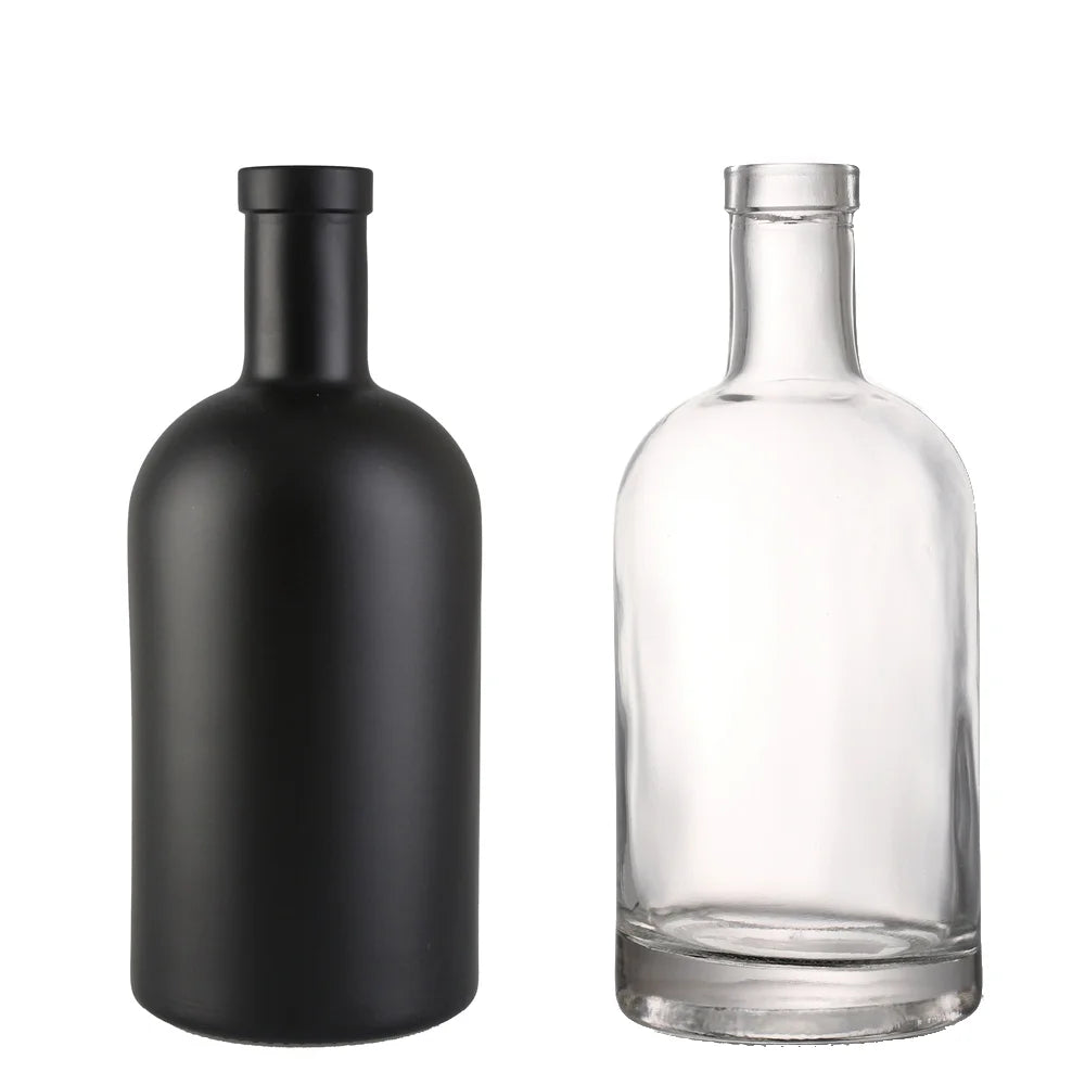 Custom Shape Avertan  Spirit 100ml 200ml 375ml 500ml 750ml 1 Liter Gin Glass Bottle for Liquor
