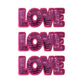 Custom Logo Deep Pink Sequin Iron on Valentine Embroidery Love Sequin Patches for Girl Women Clothing Hat Backpack