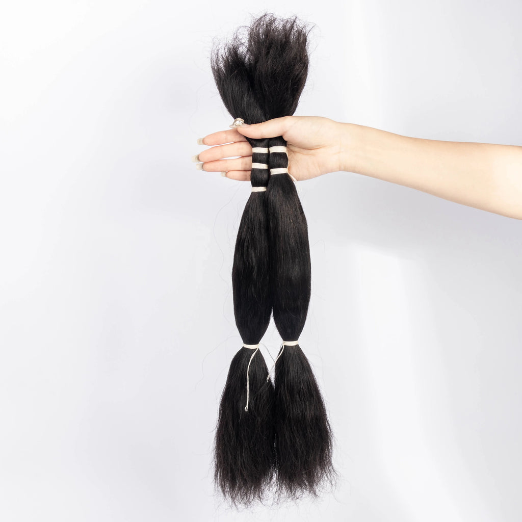 Wet and Wavy Bulk Human Hair No Weft 12A Indian Virgin Remy Wet Water Wavy Bulk Braiding for Boho Braids