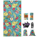 Custom Logo Tropical Style Fruits Print Quick Dry Eco Friendly Microfiber Beach Towel With Travel Bag Sand Free Beach Towel