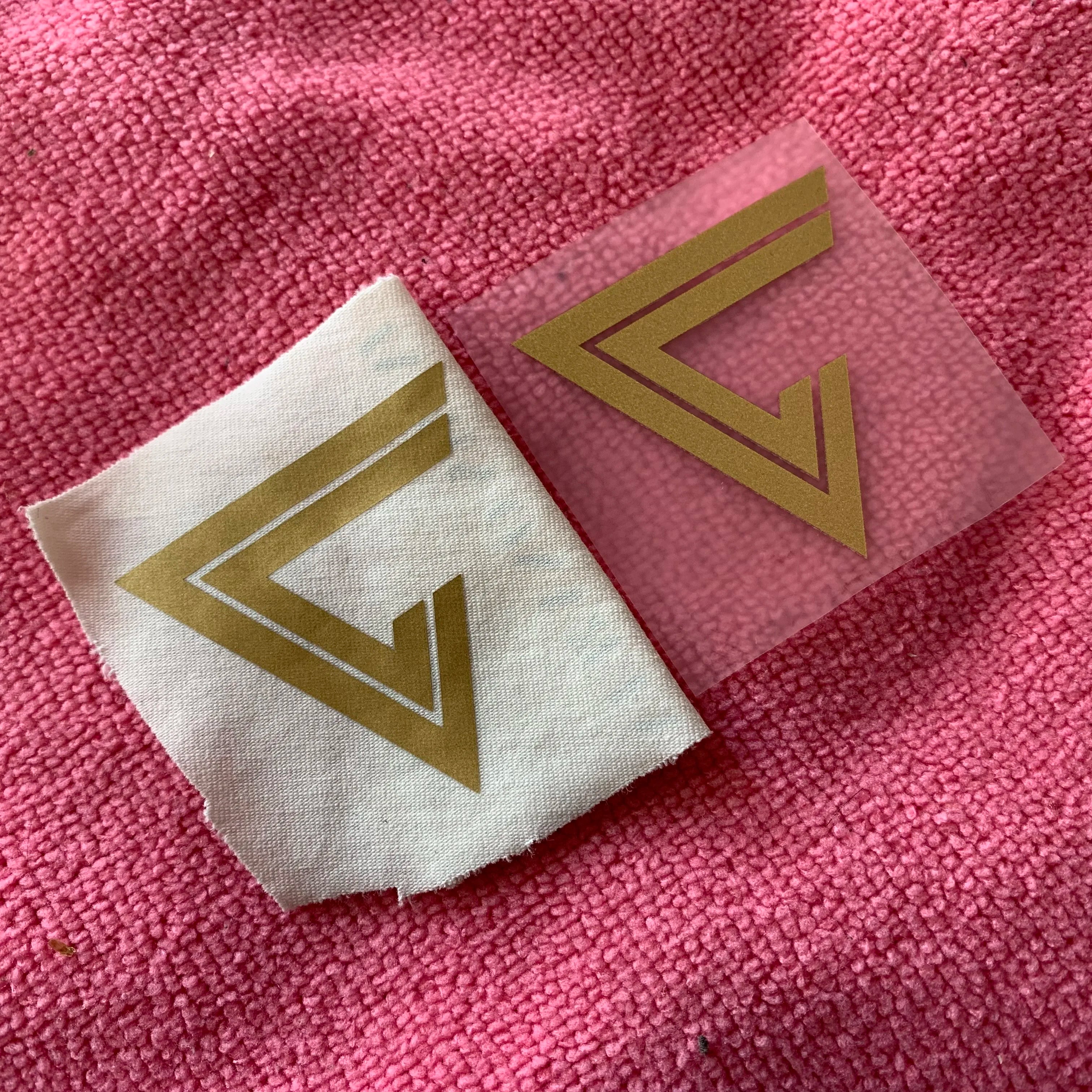 Waterproof Brand logo Thermal Transfer Labelgold Color Iron on Transfer Label for Collar