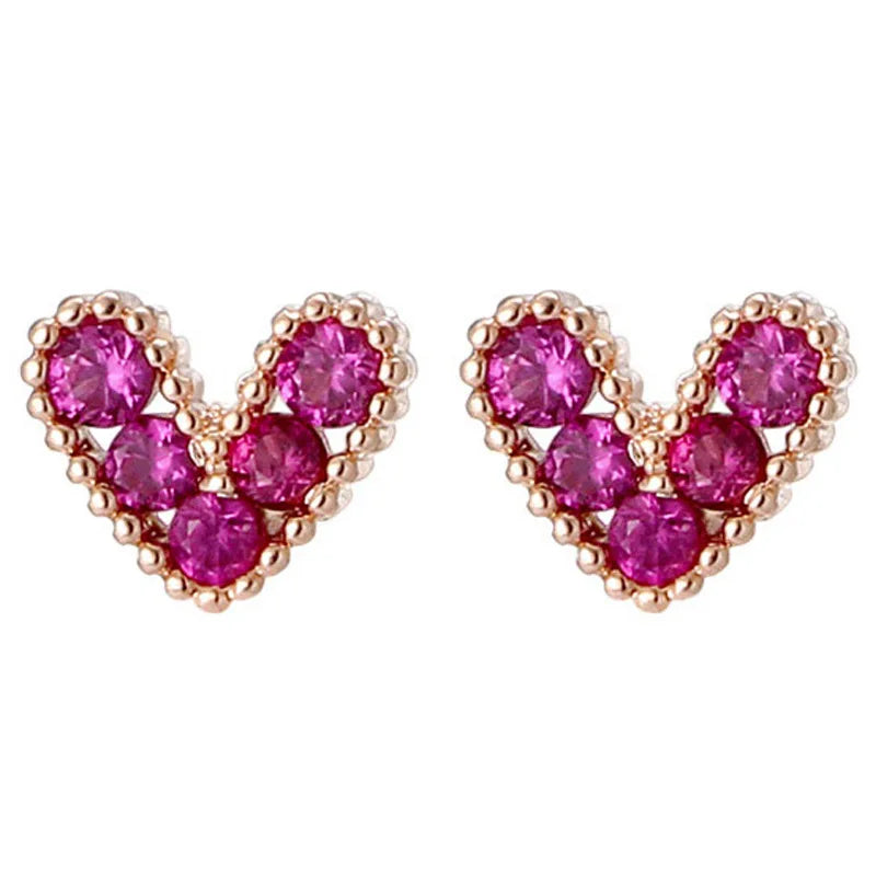 Hot New Fashion 925 Sterling Silver Heart Earrings Trendy & Cute Statement Jewelry for Women & Girls for Parties & Weddings