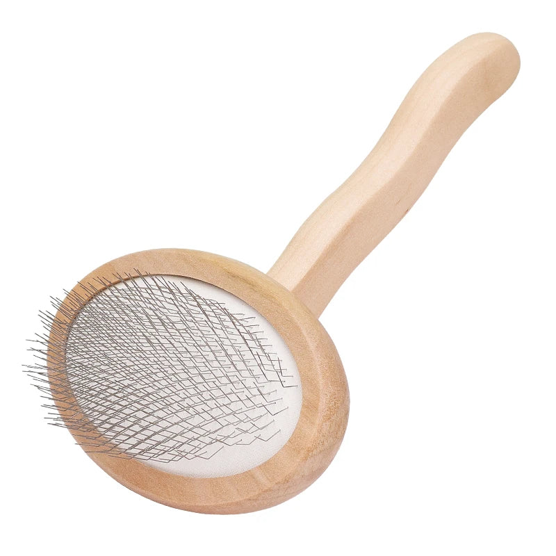 Factory Wholesale Custom Logo Wood Cat Hair Pin Brush Dog Pet Grooming Slicker Brush