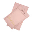 Rts Wholesale Eco-friendly Custom logo Gold Thank You pink Poly Mailer Bag with Handle for Shipping Clothing