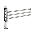 Multi-functional Modern Wall Mounted Stainless Steel Rotating Towel Bars Towel Rack with Double Rods for Bathroom
