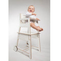 Baby Chair Wooden Seat High Feeding Chair Upgrade With Wheel Portable Dining Table With Cushion Adjustable Child Feeding Chair