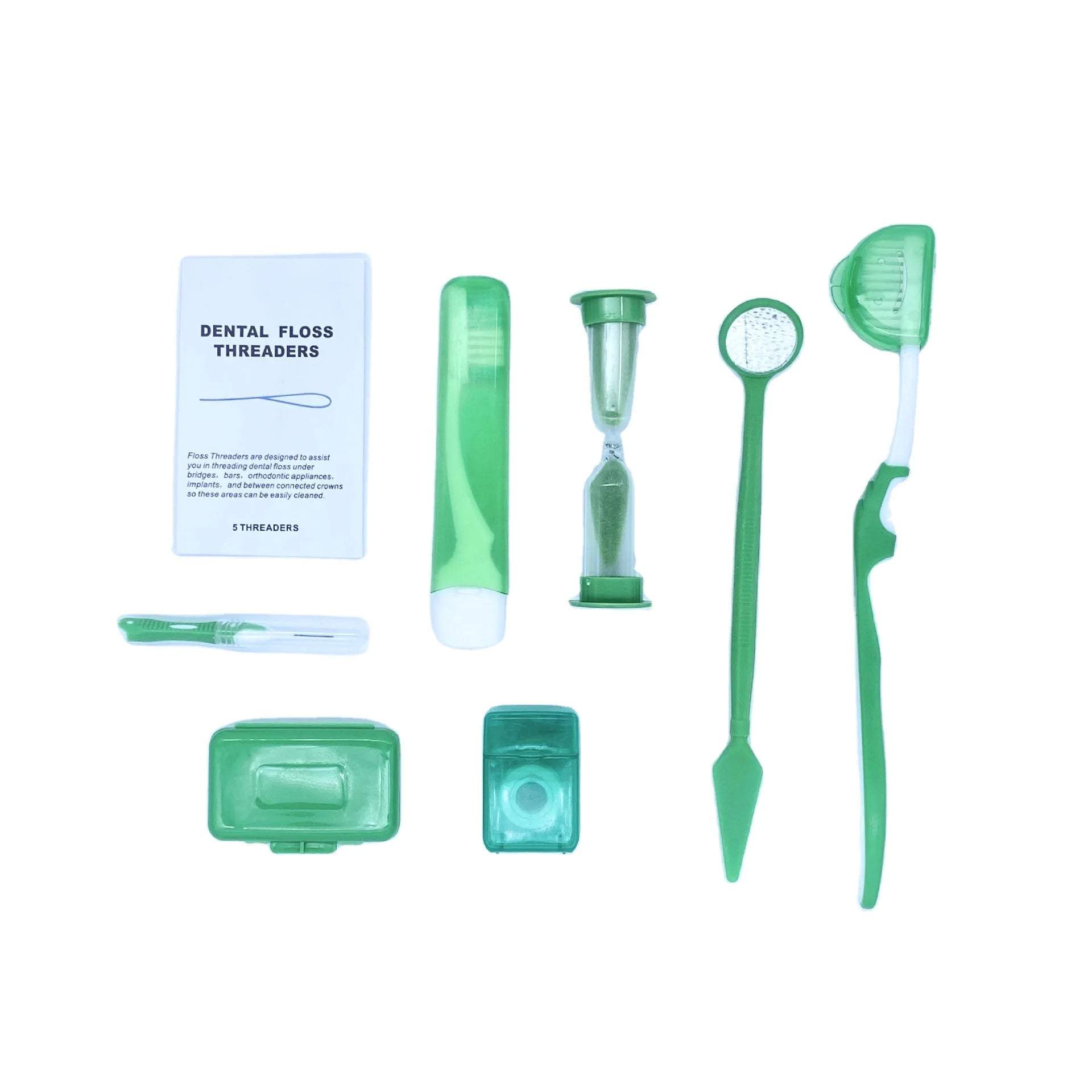 Portable Travel Oral Care 8 in 1 Orthodontics Toothbrush Kit for Personal Hygiene Care