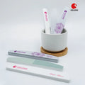 Customized Double-Sided Sandpaper Nail File Half Moon Shape Sponge Nail Shiner Manicure Tool Waterproof Nail Polish File