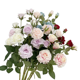 Artificial Natural Rose Flower Indoor Wedding Wall Decorative Flowers