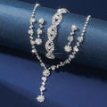 Sparkly and studded with Diamond Wedding Ornaments Necklace Earring Bracelet Jewelry Set