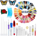 Looen Wholesale DIY Craft Tool Set 136 Pcs Punch Needle Embroidery Kit Fashion Plastic Punch Needle Embroidery Patterns