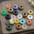 Wholesale 8*14mm Natural Gemstone Crystal Circle Large Hole Beads for Bracelet Necklace Earrings Jewelry Diy