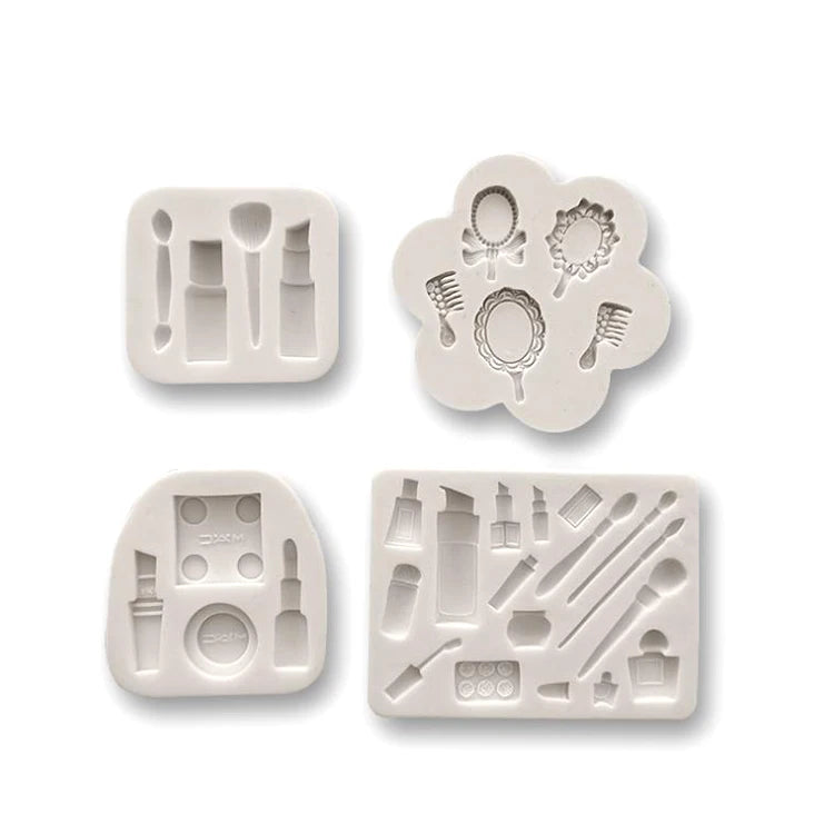 YS DIY Perfume Eyebrow Pencil Makeup Mirror Comb Makeup Tools Silicone Cake Molds Baking Chocolate Craft Fondant Decorating Tool