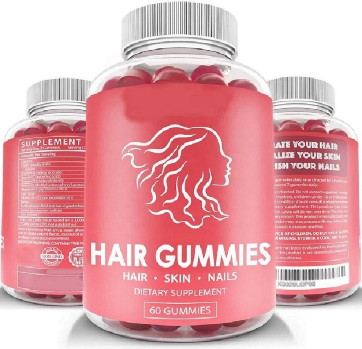 Best Sell Private Label Vegan Hair Growth Vitamins tin Gummies for All Types Strong Hair Nail Grow Skin Care MegaBDM